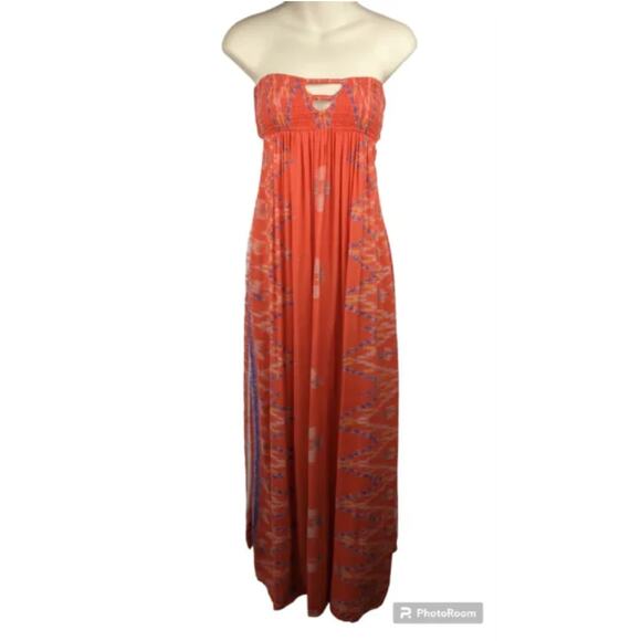 Indah Flamingo Smocked Bandeau Maxi Dress Tie Dye - Picture 2 of 2